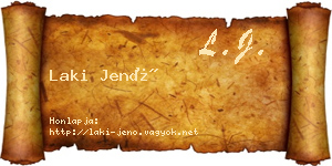 Laki Jenő névjegykártya