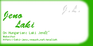 jeno laki business card